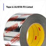 3M Venture Tape UL181B-FX Printed Polypropylene Duct Tape 1599B, Silver, 72mm x 109.7m - infographic 1