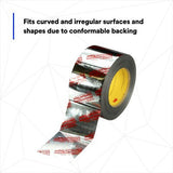 3M Venture Tape UL181B-FX Printed Polypropylene Duct Tape 1599B, Silver, 72mm x 109.7m - infographic 4