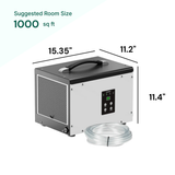 AlorAir Sentinel 35 Pint suggested room size 1000sq ft. 