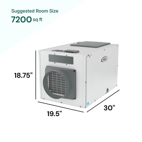 AprilAire E130 130 Pint suggested room size 7200 sq ft