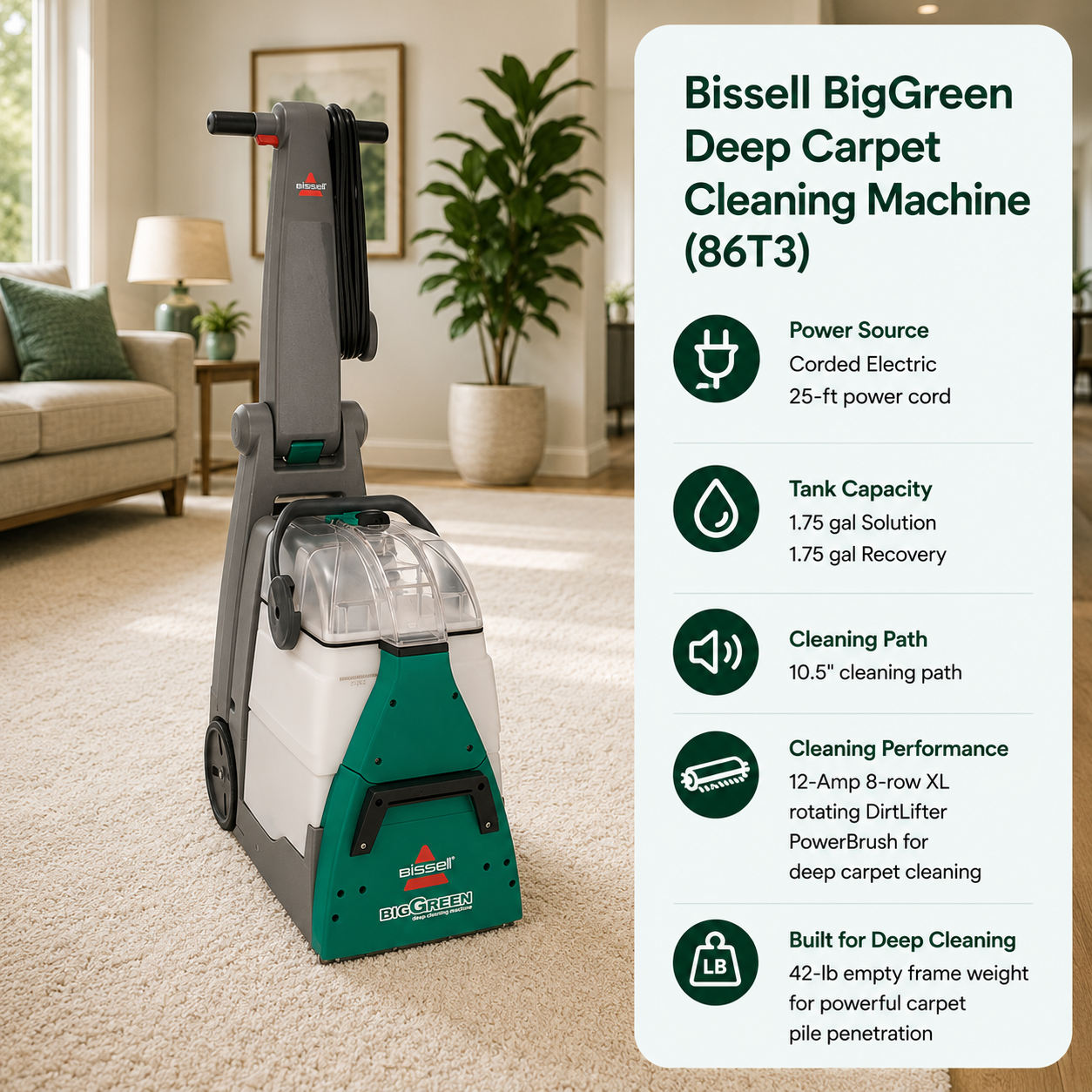 Bissell BigGreen Deep Carpet Cleaning Machine – Sylvane Bissell BigGreen Deep Carpet Cleaning Machine – Sylvane