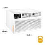 Whirlpool 12,000 BTU Through-the-Wall AC - 115V - Dimensions