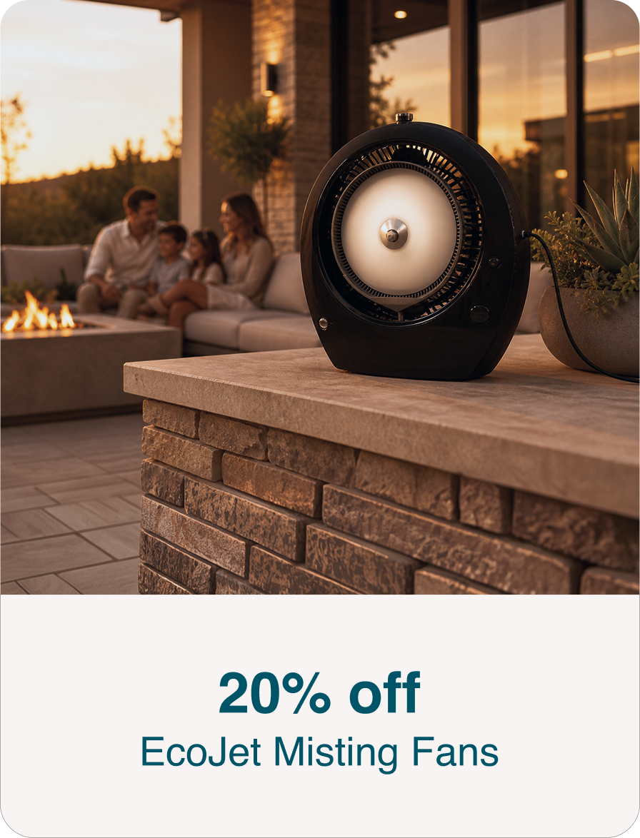 EcoJet Misting Fans on sale