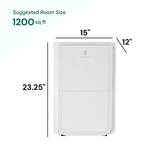 Friedrich 50-Pint suggested room size 1200 sq ft