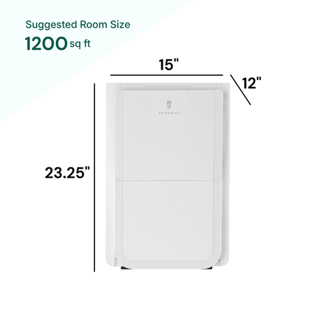 Friedrich 50-Pint suggested room size 1200 sq ft
