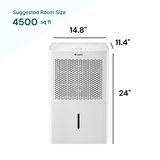 Gree 50 Pint suggested room size 4500 sq ft