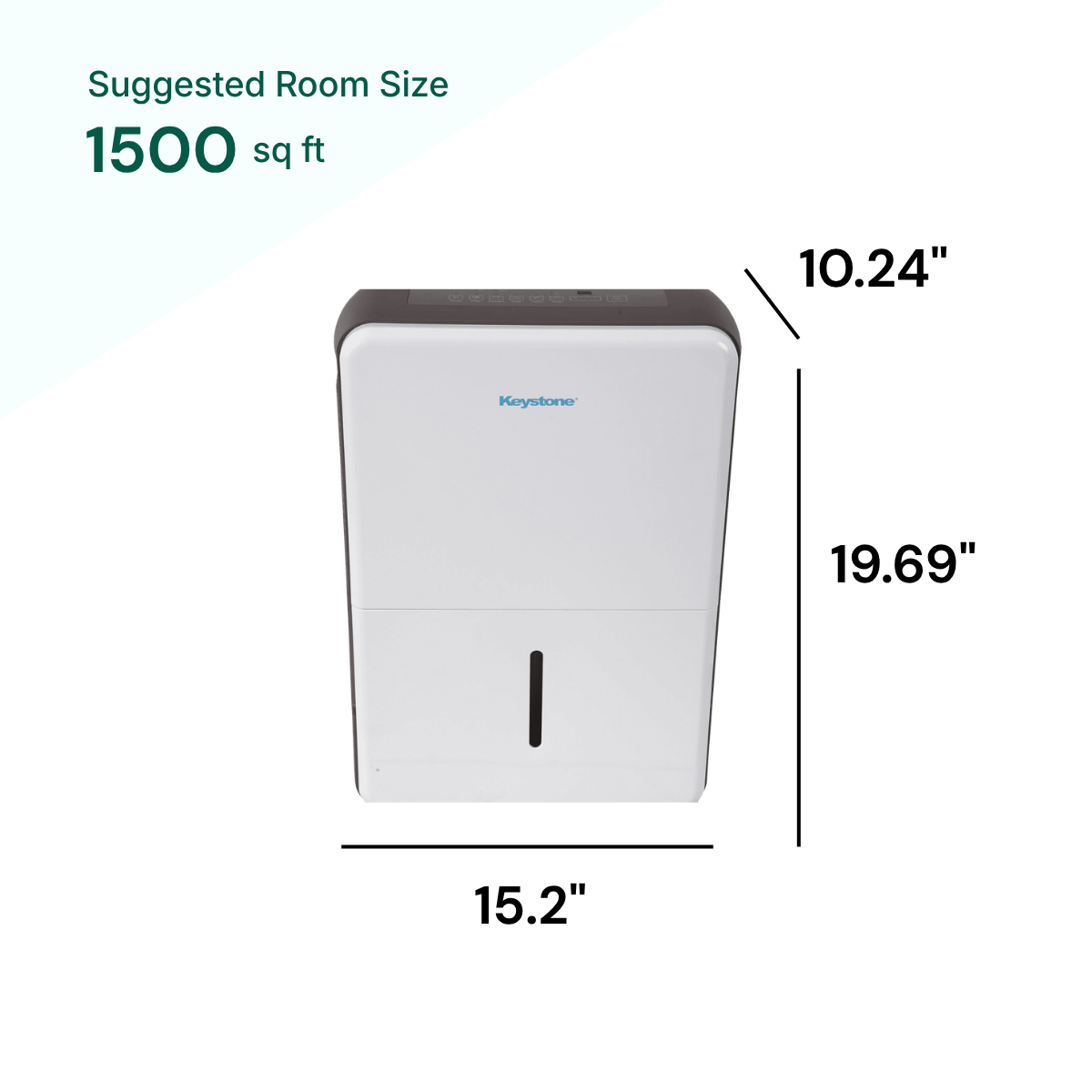 Keystone 22 Pint suggested room size 1500 sq ft