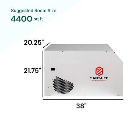 Santa Fe Impact155 suggested room size 4400 sq ft