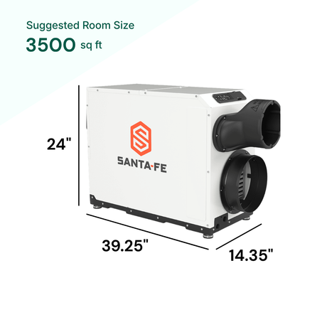 Santa Fe Ultra V155 suggested room size 3500 sq ft