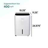 Soleus Air 30 Pint suggested room size 400 sq ft