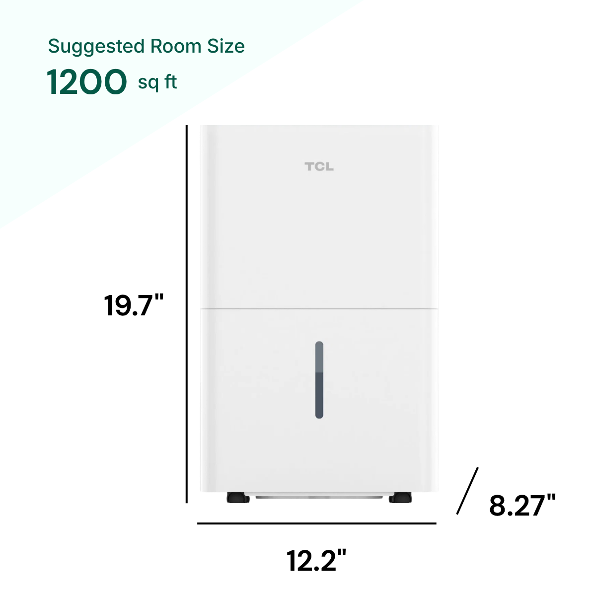 TCL 32 Pint Smart suggested room size 1200 sq ft