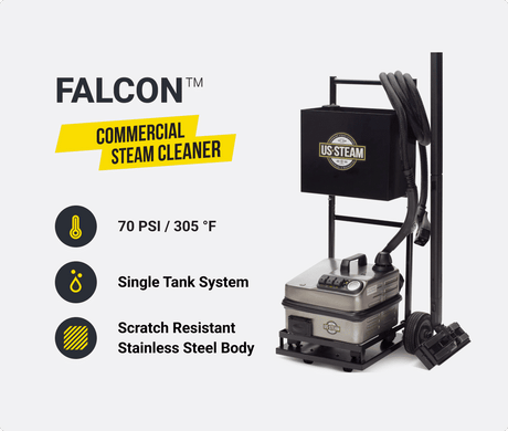 US Steam Falcon Plus Commercial 70PSI/305F
Hot Water Injector
Single Tank / 3L Boiler
Constructed with Stainless steel
3-Year Manufacturer Warranty