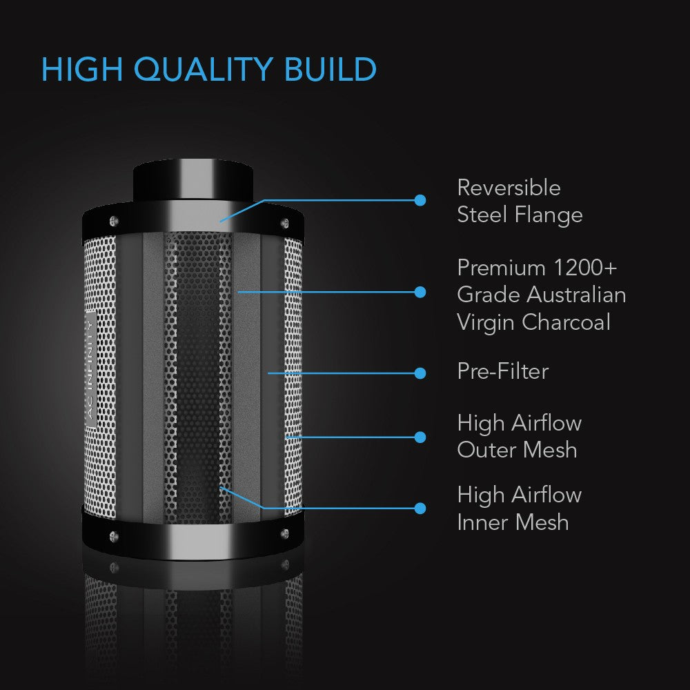 AC Infinity Charcoal Carbon Filter for 8-in Duct Fan