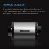 AC Infinity Silencer for 8-in Duct Fan