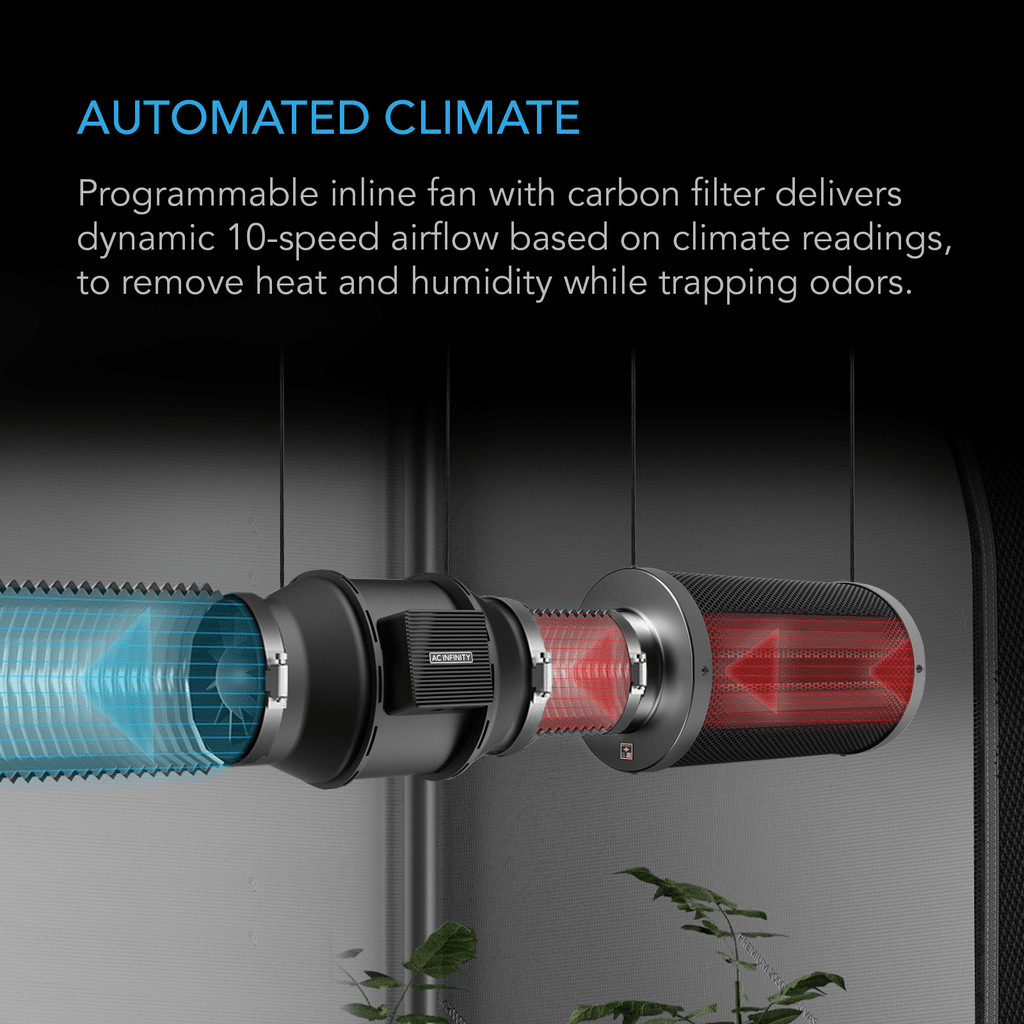 2x2 grow tent ventilation setup AC Infinity Advance Grow Tent System 2x2, 1-Plant Kit