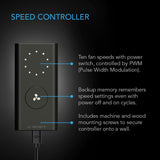 AC Infinity Air Filtration Kit, 8-In. Inline Lite Fan - Controller