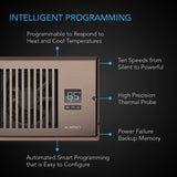 AC Infinity AIRTAP T6 6-In x 10-In" Register Booster Fan - Intelligent Programming Controller
