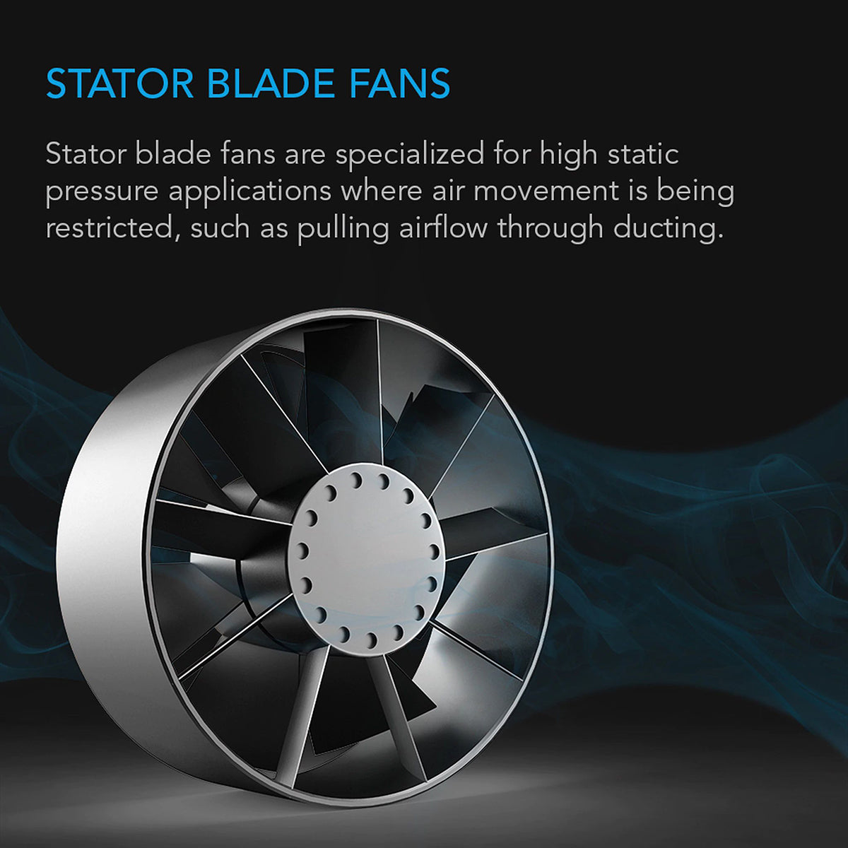 Ac Infinity Airtap T4 6 X 12 Register Booster Fan Stator Blades