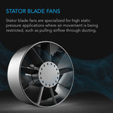 AC Infinity AIRTAP T4 4-In x 12-In Register Booster Fan - Stator Blades