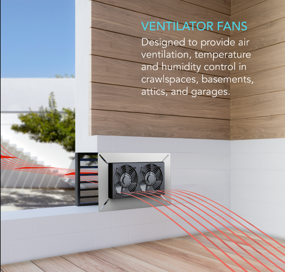 AC Infinity AIRTITAN T7 12-In Ventilation Fan w/ Temperature & Humidity Controller