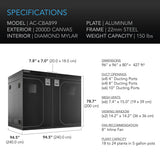 Ac Infinity Cloudlab 80 Inch Grow Tent 899 Specs