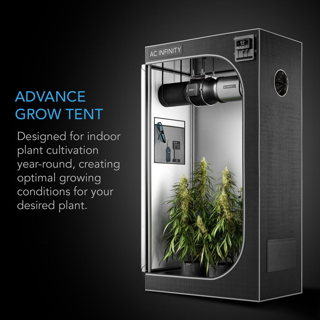 AC Infinity CLOUDLAB 80" Mylar Canvas Advance Grow Tent - Interior View