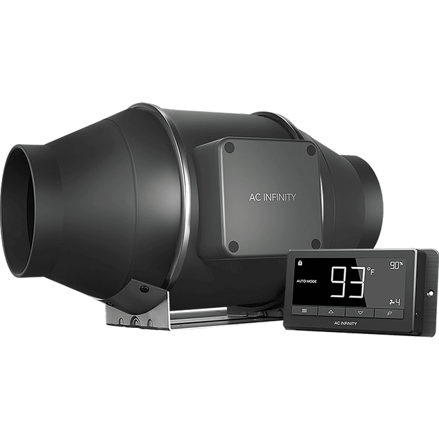 AC Infinity CLOUDLINE T4 4-In Inline Duct Fan w/ LCD Thermal Controller