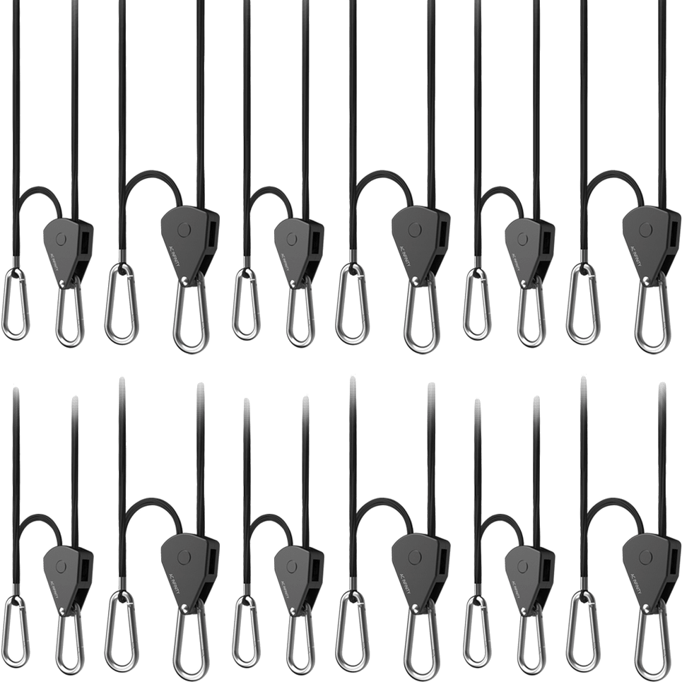AC Infinity Heavy-Duty Adjustable Rope Clip Hangers - 6 Pair