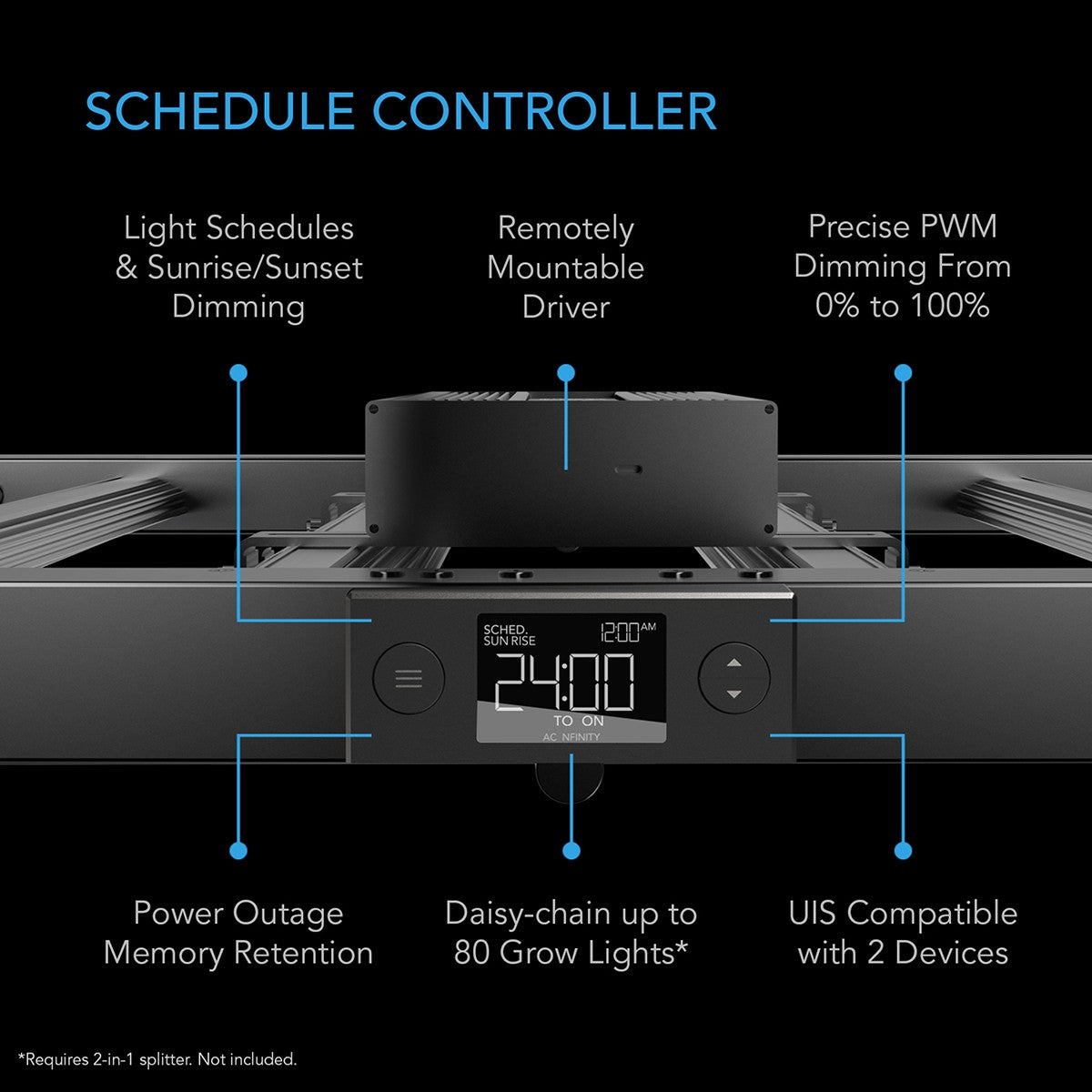 AC Infinity IONFRAME EVO Commercial LED Grow Light  - Schedule Controller