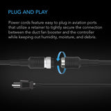 AC Infinity Raxial Inline Duct Booster Fan w/Speed Controller - Plug and Play