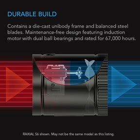 AC Infinity Raxial Inline Duct Booster Fan w/Speed Controller 4" - Graphic 1