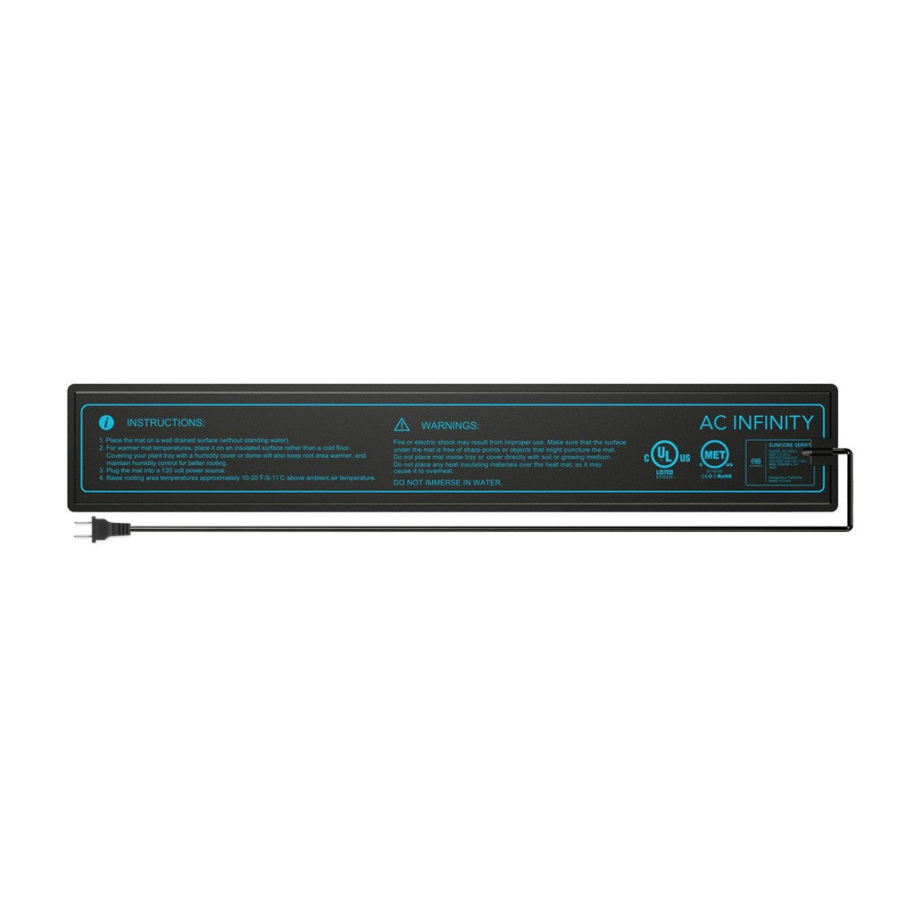 AC Infinity SUNCORE IP-67 Waterproof Seedling Heat Mats - 3 x 20 in.