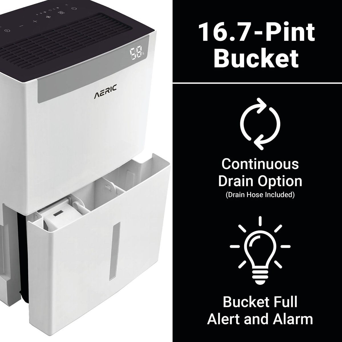 Aeric AERD501P 50 Pint Energy Star Dehumidifier - Pint Capacity