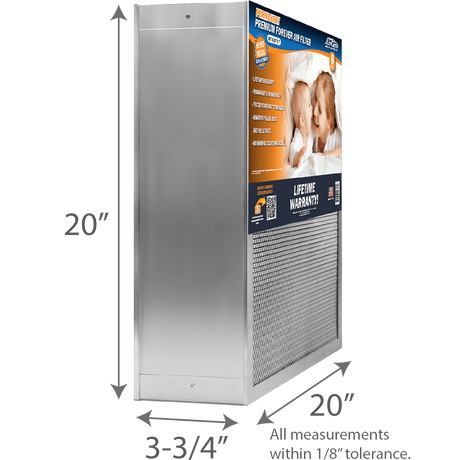 Air-Care 4-In. Deep Permanent Electrostatic Washable MERV 8 Air Filter 20 x 20