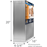Air-Care 5-In. Deep Permanent Electrostatic Washable MERV 8 Air Filter 16 x 20