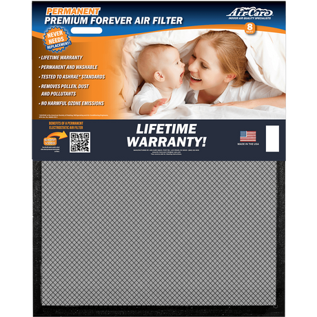 Air-Care 20-In. Wide Flexible Permanent Electrostatic Washable 1-In. Deep MERV 8 Air Filter - Main