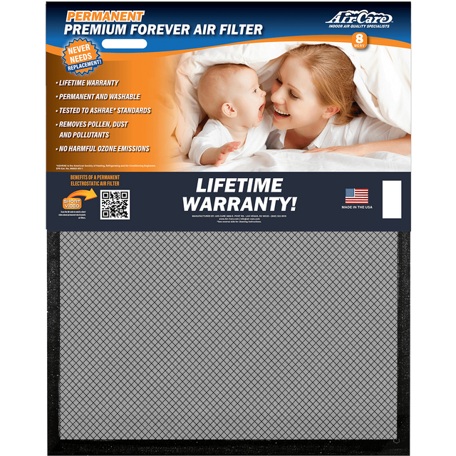 Air-Care 20-In. Wide Flexible Permanent Electrostatic Washable 1-In. Deep MERV 8 Air Filter - Main