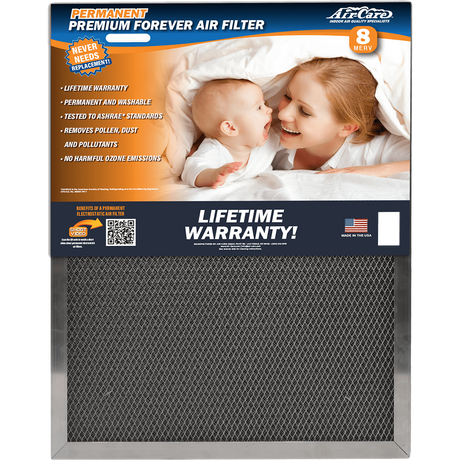 Air-Care 6-In. Deep Permanent Electrostatic Washable MERV 8 Air Filter - Front View