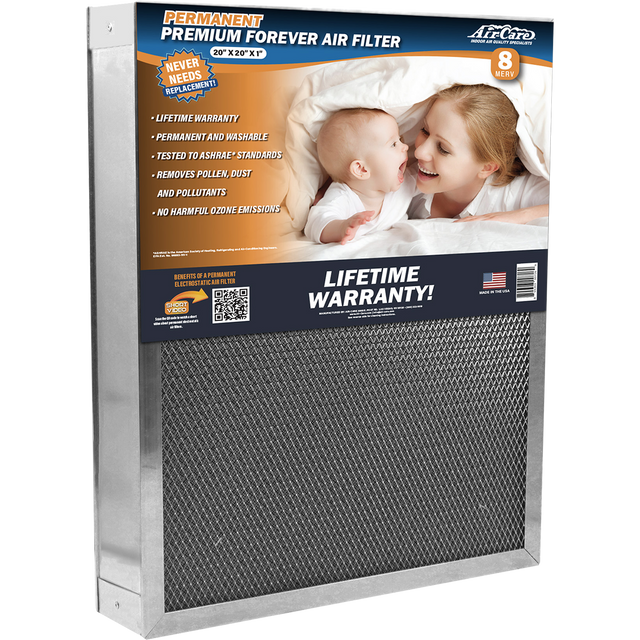Air-Care 5-In. Deep Permanent Electrostatic Washable MERV 8 Air Filter
