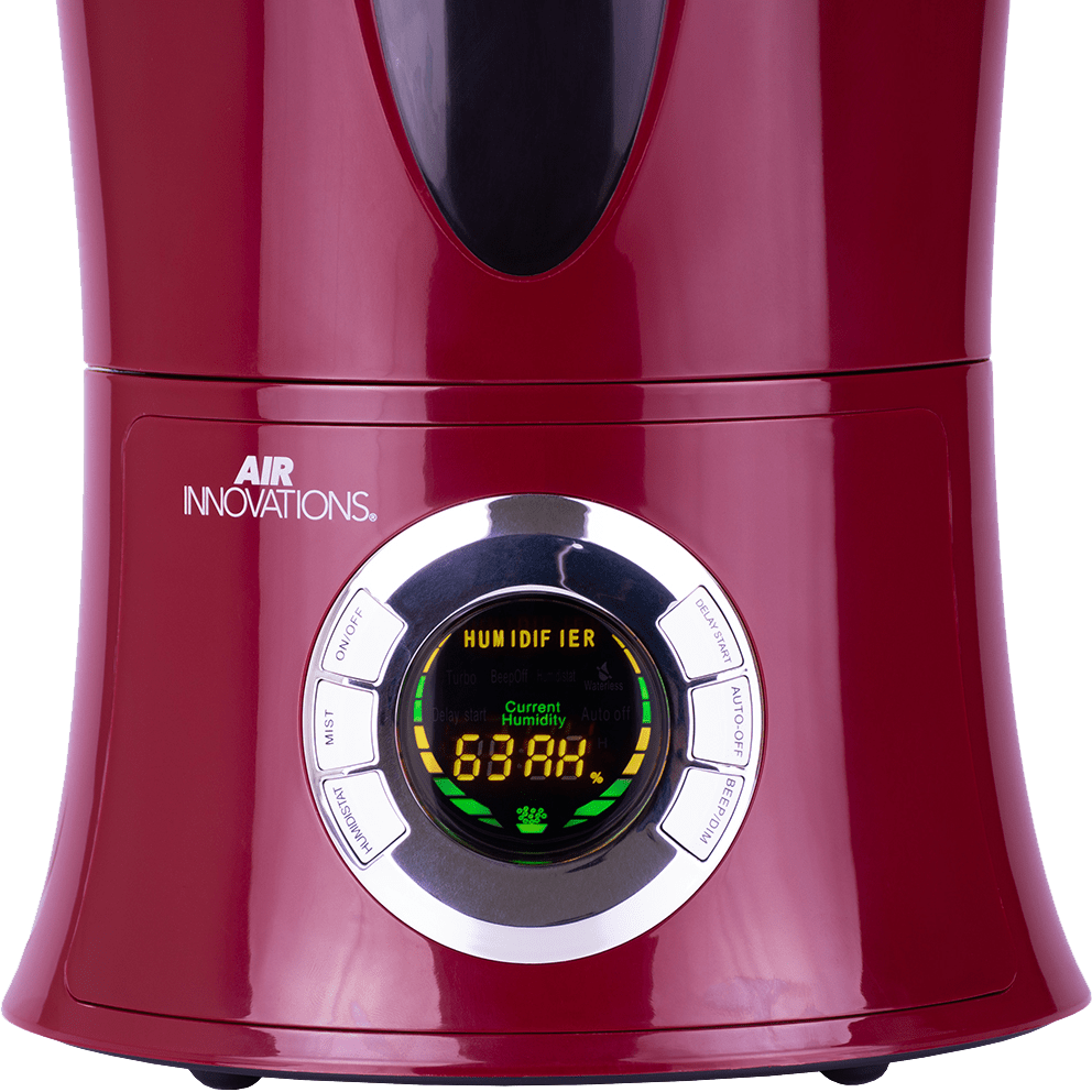 Air Innovations 1.7 Gal. Ultrasonic Cool Mist Humidifier - Base with controls and humidity display.