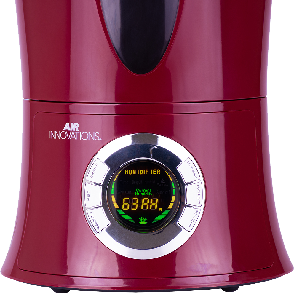 Air Innovations 1.7 Gal. Ultrasonic Cool Mist Humidifier - Base with controls and humidity display.