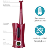 Air Innovations 1.7 Gal. Ultrasonic Cool Mist Humidifier - Features include permanent ceramic filter, antimicrobial tank, & water level window.