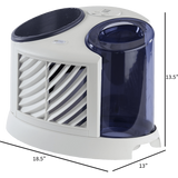 AIRCARE 7D6-100 4-Speed Single-Room Tabletop Humidifier - Dimensions