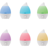 AIRCARE AURORA Ultrasonic Humidifier - Colors include blue, aqua, green, lavender, pink, amber.