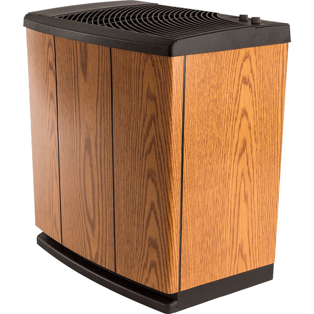 AirCare/Essick Air 4-Speed Console Style Humidifier - Light Oak Angle