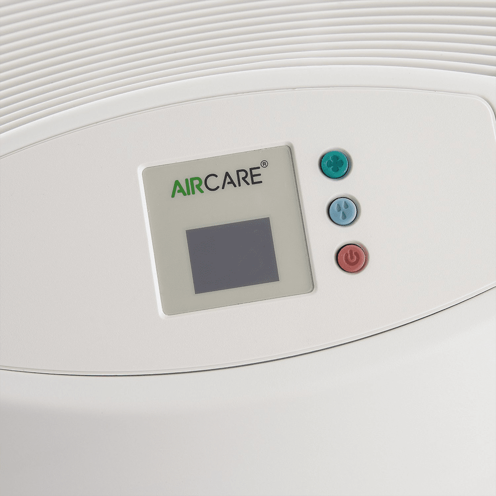 The AIRCARE MA1201 Evaporative Console Humidifier's Digital Control Panel