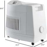 AIRCARE MA1201 Moist Air Evaporative Whole-House Console Humidifier - Dimensions