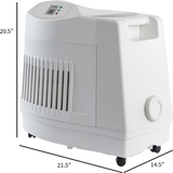 AIRCARE MA1201 Moist Air Evaporative Whole-House Console Humidifier - Dimensions