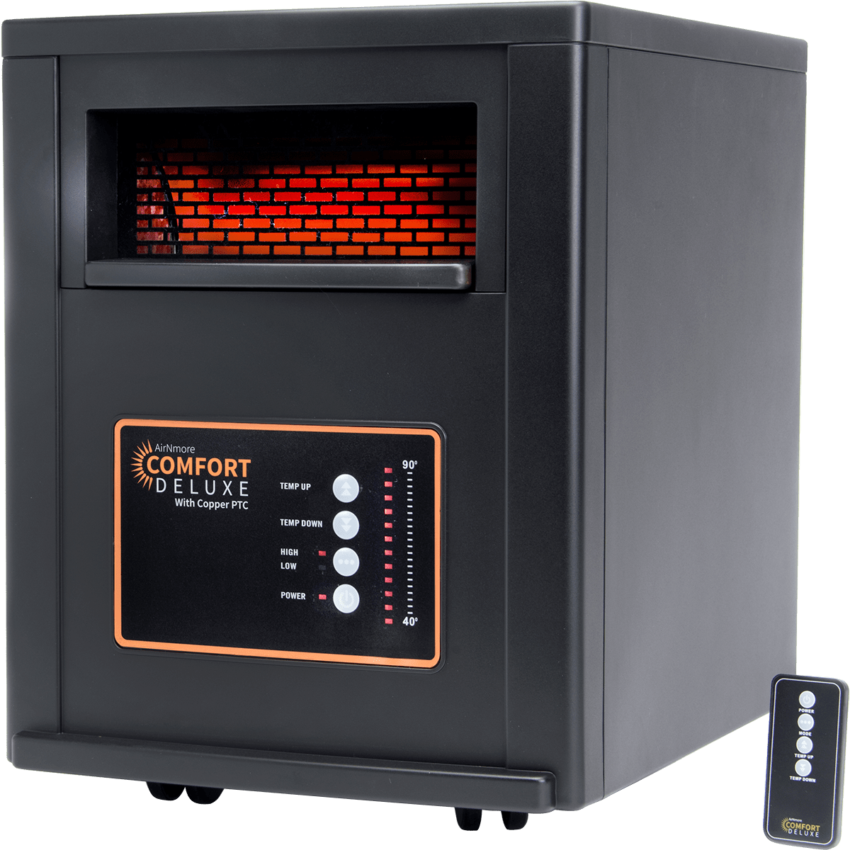 AirNmore Comfort Deluxe Infrared Space Heater - angle