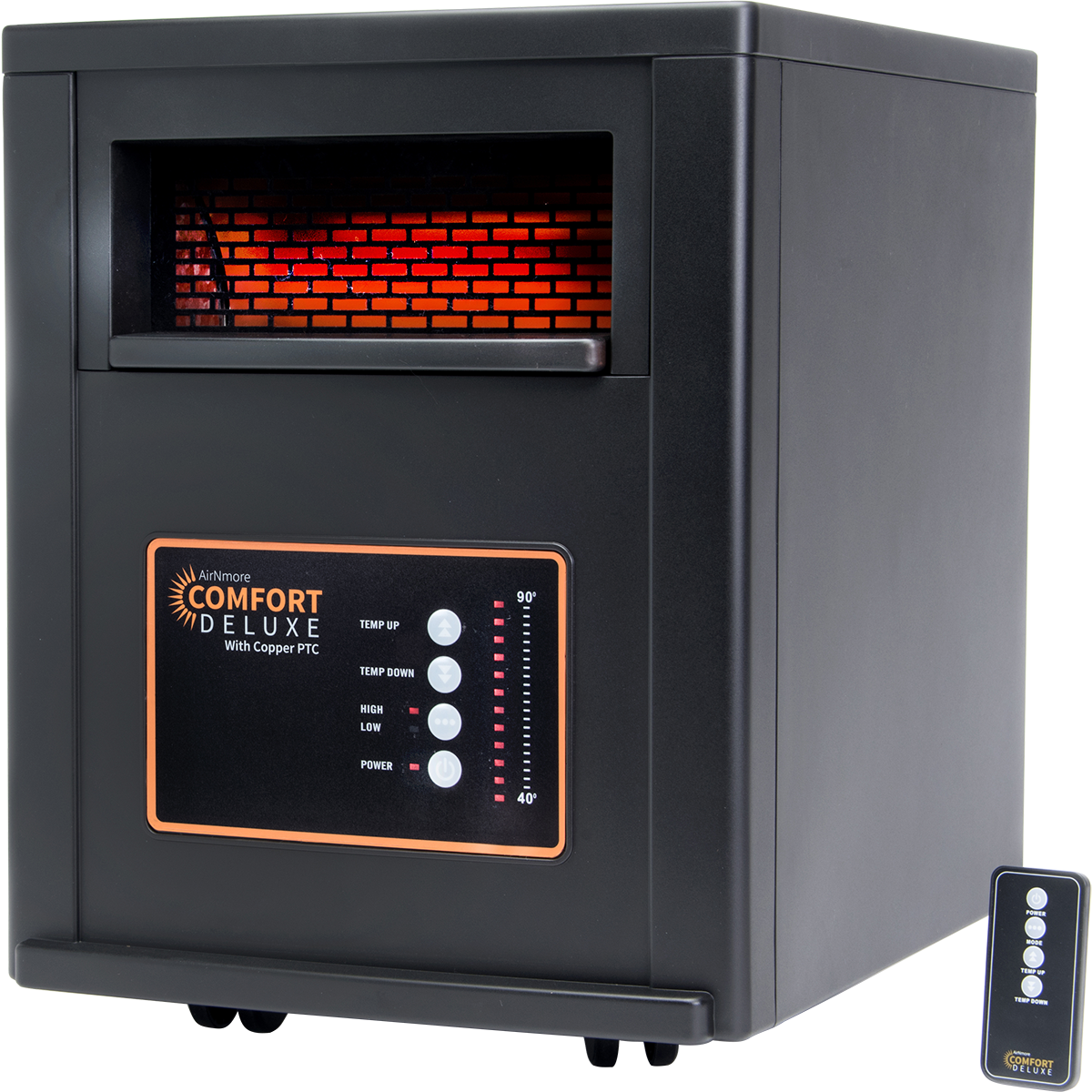 AirNmore Comfort Deluxe Infrared Space Heater - angle